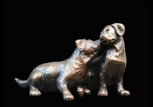 Photo of Small Labrador Puppy Pair Figurine (Limited Edition) Michael Simpson