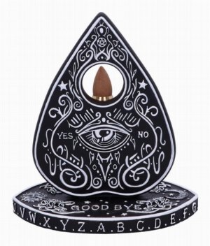 Photo #1 of product B6464X3 - Black and White Spirit Board Planchette Backflow Incense Burner 15cm