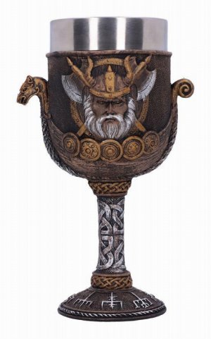 Photo #1 of product D3271J7 - Valhalla Goblet Viking Dragon Boat Wine Glass