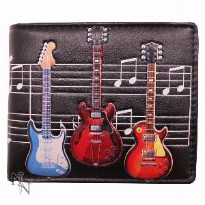 Photo #1 of product C1951F6 - Nemesis Now Electric Guitars Embossed Music Wallet Black 11cm