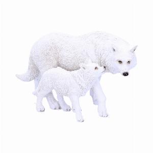 Photo #1 of product U4774P9 - Winter Offspring Mother and Wolf Pup Ornament
