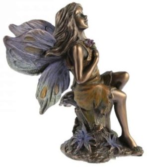 Photo of Woodland Fairy Sitting Bronze Figurine