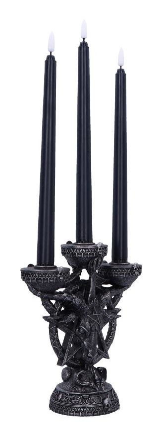 Photo #4 of product B6919C24 - Baphomet's Radiance Candelabra with LED Candles