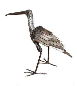 Photo of Curlew Bird Metal Garden Ornament (Upright)