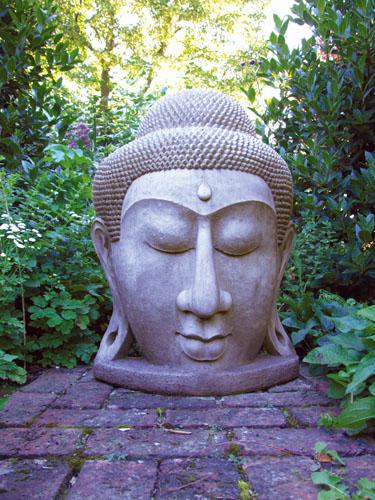 Photo of Giant Buddha Head Stone Statue