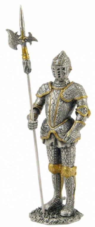 Photo of Knight with Halberd Pewter Figurine