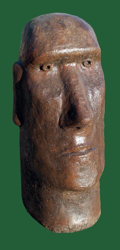 Phot of Moai Head Stone Sculpture