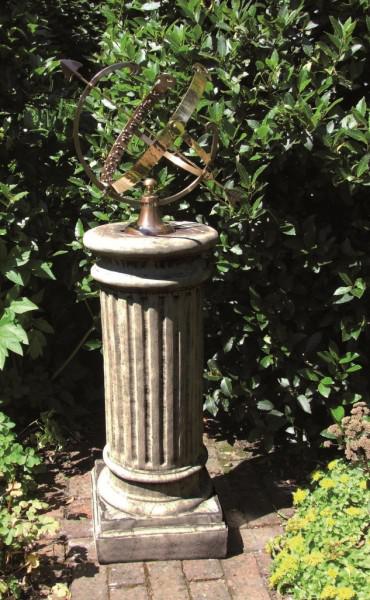 Photo of Oxford Stone Column with Brass Armillary