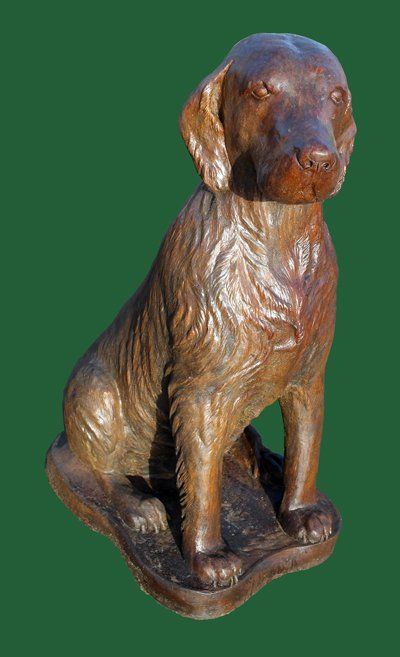 Phot of Setter Dog Stone Statue