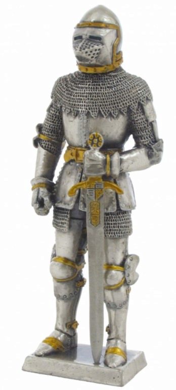 Photo of Knight in Bascinet Helmet Pewter Figurine