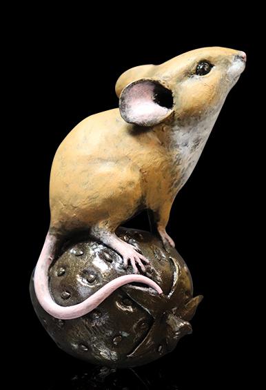 Photo of Mouse on Strawberry Bronze Figurine Michael Simpson