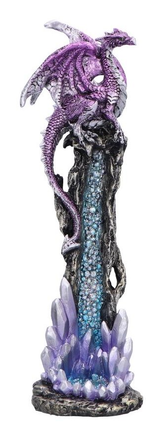Photo #1 of product U7050M25 - Mythic Crystal Dragon Incense Stick Holder