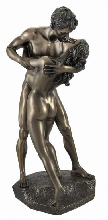 Photo of Naked Couple The Kiss Bronze Nude Figurine