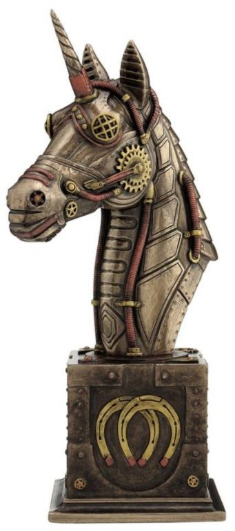 Photo of Steampunk Unicorn Bronze Figurine 22 cm