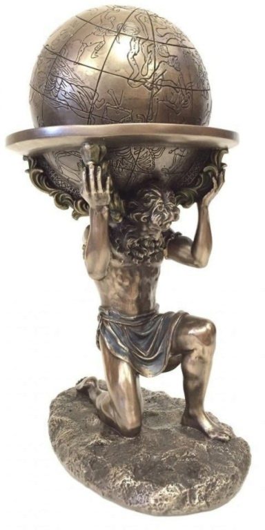 Photo of Atlas Burden Bronze Figurine 24cm