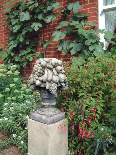 Basket Of Fruit Stone Finial Garden