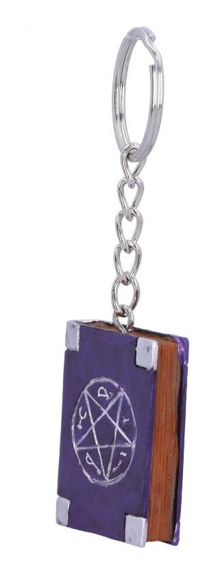 Photo #2 of product U5508T1 - Pack of 12 Witches Grimoire Book of Spells Keyrings