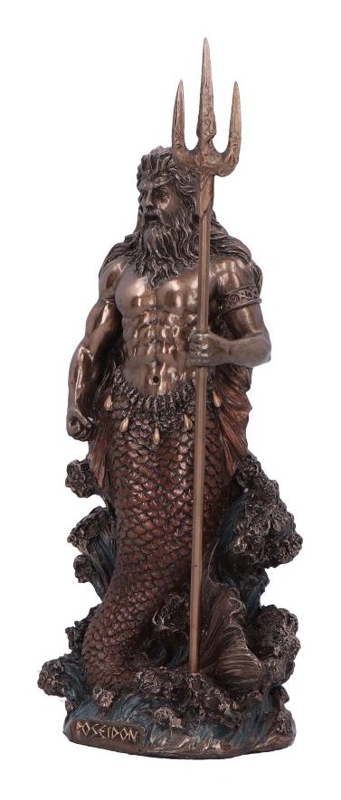 Photo #2 of product D6887C24 - Poseidon God of the Sea Medium Bronze Figurine