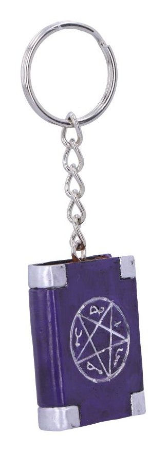 Photo #3 of product U5508T1 - Pack of 12 Witches Grimoire Book of Spells Keyrings