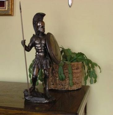 Photo of Spartan Warrior Bronze Figurine 36 cm