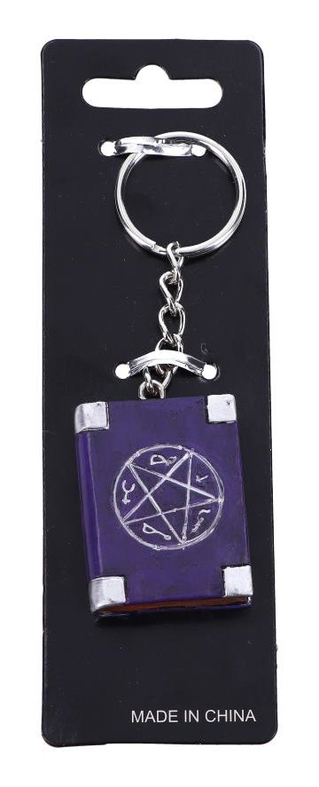 Photo #4 of product U5508T1 - Pack of 12 Witches Grimoire Book of Spells Keyrings