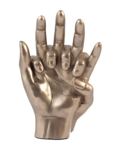 Bronze Effect Hands Entwined Ornament