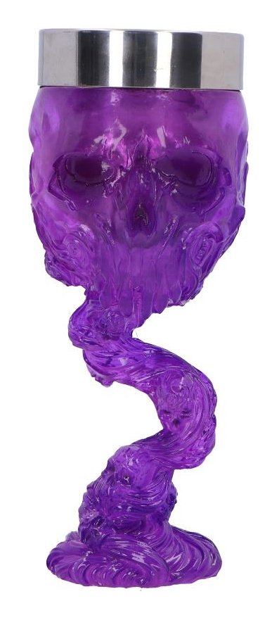 Photo #1 of product B6823B24 - Soul Spirit Clear Purple Skull Goblet