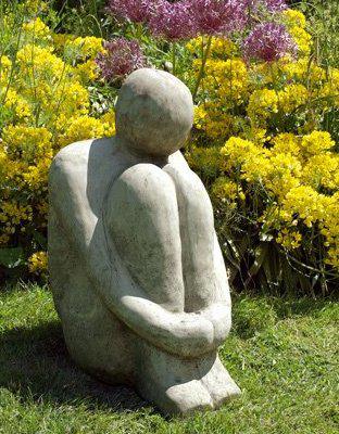 Henry Large Modern Stone Sculpture, Contemporary Garden Sculptures