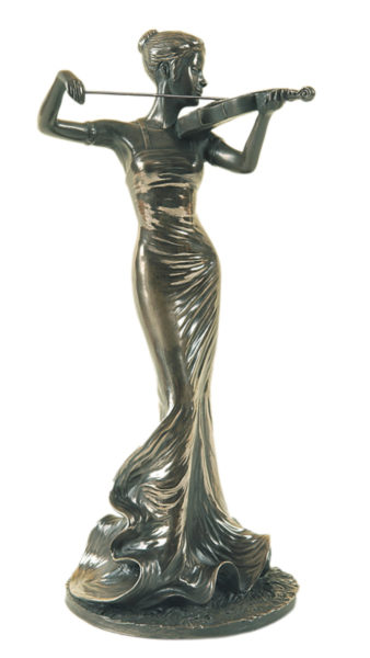 Photo of The Violinist Bronze Figurine Genesis Fine Arts