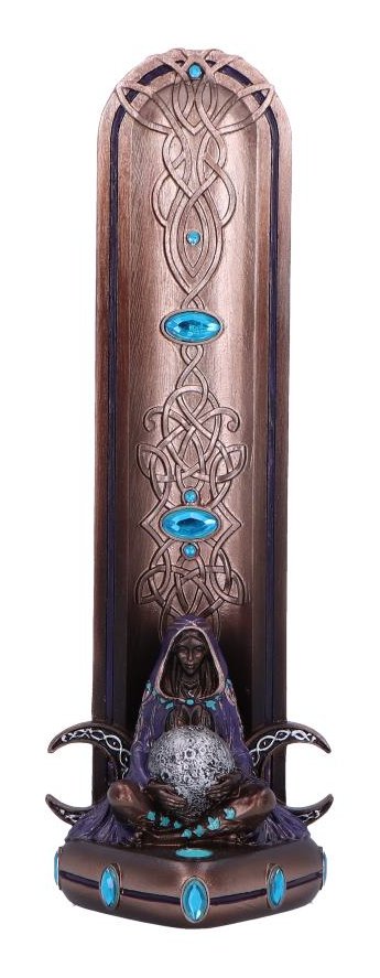 Photo #1 of product B6614B24 - Triple Moon Goddess Bronze Incense Burner