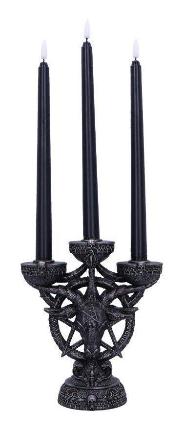 Photo #1 of product B6919C24 - Baphomet's Radiance Candelabra with LED Candles