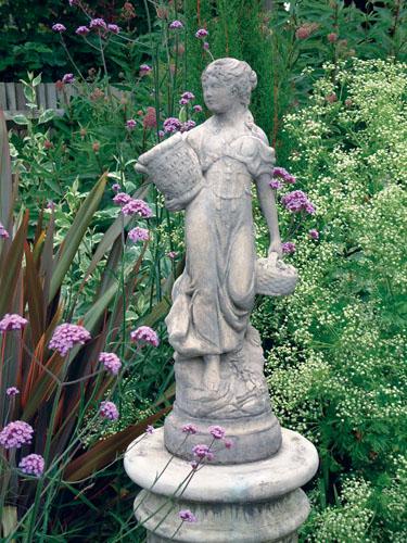 Photo of Country Girl Stone Garden Statue