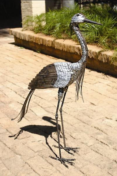 Photo of Demoiselle Crane Metal Garden Ornament