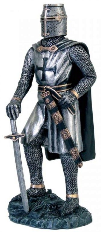 Photo of Knight Templar with Sword Figurine