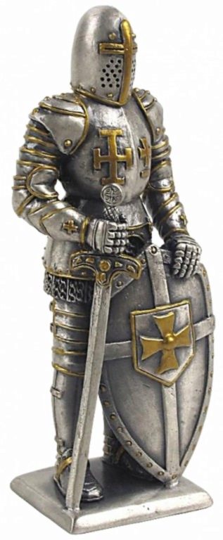 Photo of Medieval Knight with Sword and Shield Pewter Figurine