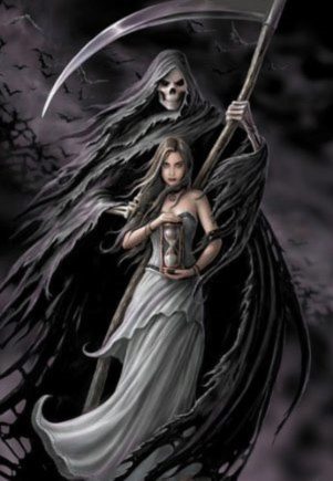 ANNE STOKES SUMMON THE REAPER 3D CULT FANTASY PICTURE 300mm x 400mm