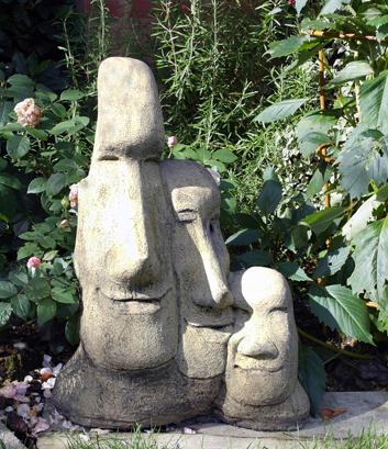 Photo of Triple Easter Island Heads Stone Statue