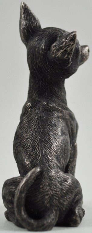 Photo of Chihuahua Sitting Bronze Dog Sculpture 8.5cm Small