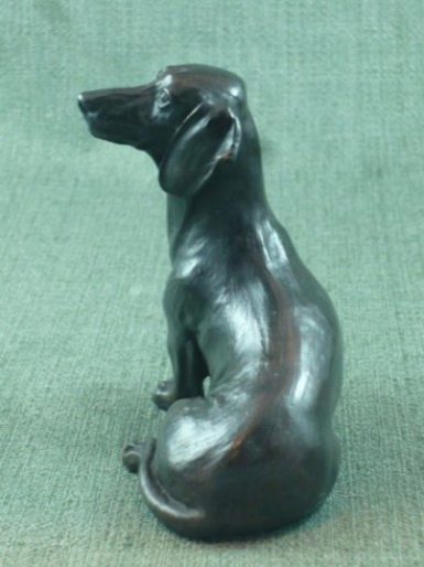 Photo of Dachshund Sitting Bronze Sculpture