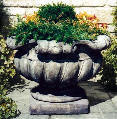 Photo of Large Scrolled Stone Vase