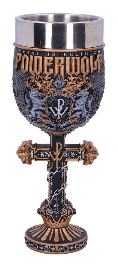 Photo #1 of product B5299S0 - Officially Licensed Powerwolf Metal is Religion Rock Band Goblet