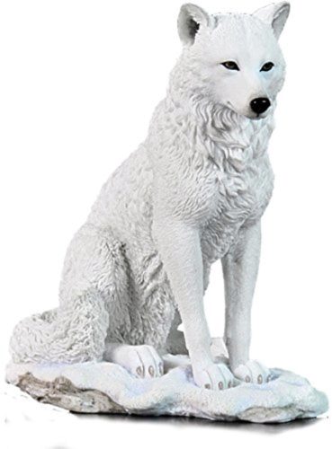 Photo of Snow Wolf Sitting Figurine