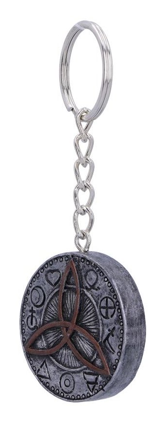 Photo #2 of product U5507T1 - Pack of 12 Dark Gothic Celtic Triquetra  Keyrings