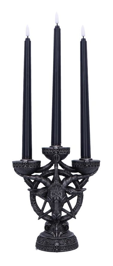 Photo #3 of product B6919C24 - Baphomet's Radiance Candelabra with LED Candles