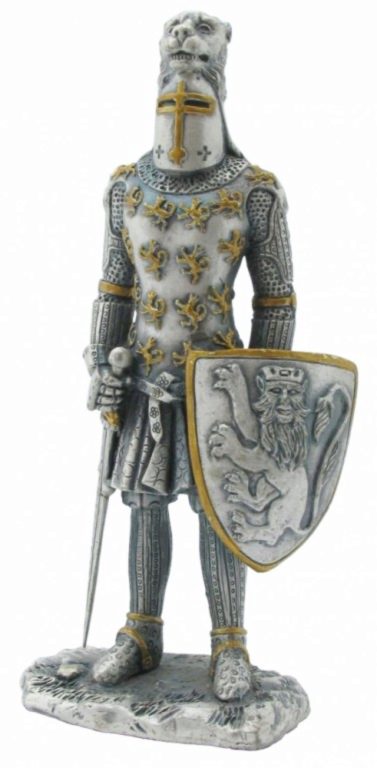 Photo of Knight with Lion Helm Pewter Figurine