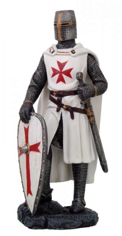 Photo of Maltese Knight with White Shield Figurine