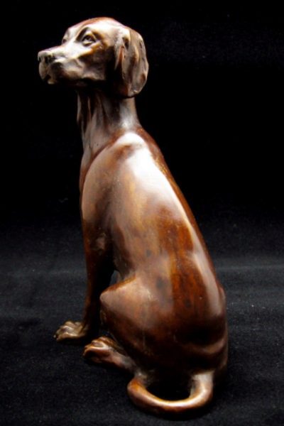 Photo of Pair of Vizslas Bronze Figurines