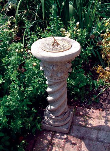 Photo of Roman Stone Column with Brass Sundial