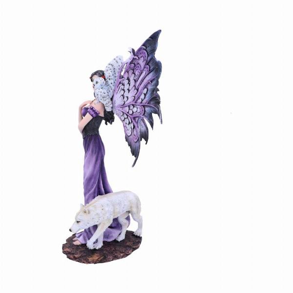 Photo #2 of product D5123R0 - Amethyst Companions Purple Wolf and Owl Fairy Companion Figurine