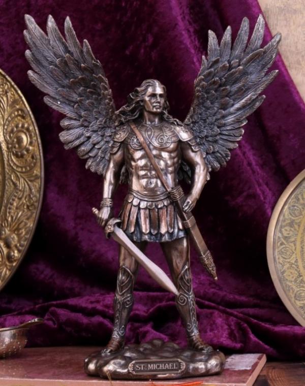 Archangel Michael Bronze Figurine | Gothic Gifts